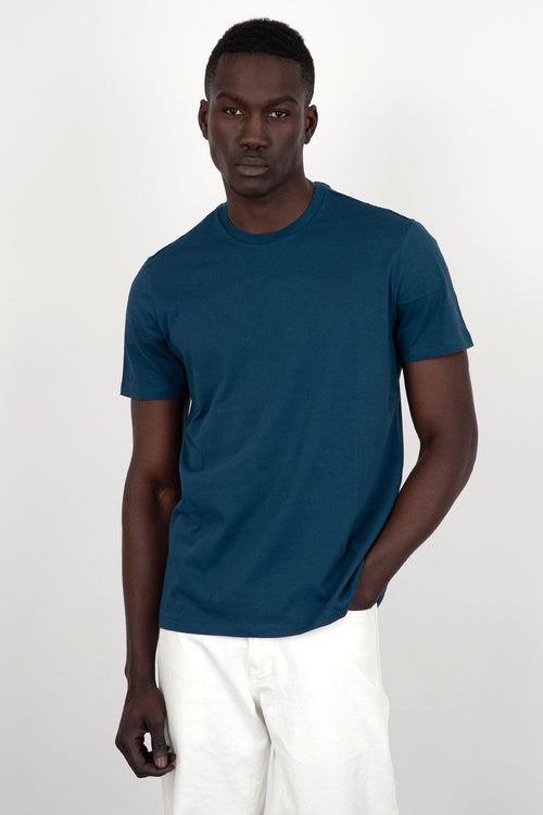 T-shirt Girocollo Cotone Organico Blu - 1