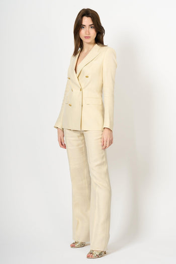 Tailleur Lino Ecru Donna - 2