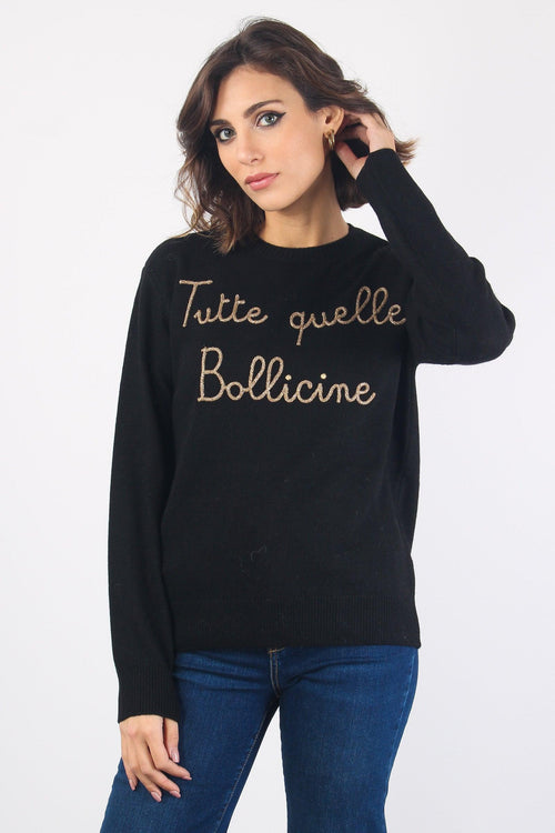 Girocollo Tutte Quelle Bollici Nero