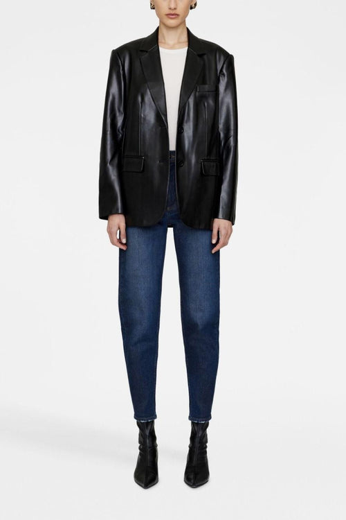 Giacca Nero Donna in pelle riciclta