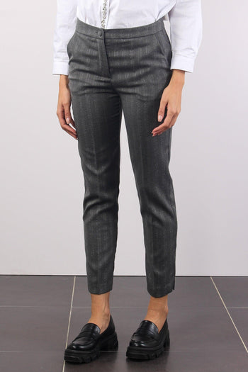 Pantalone New York Lurex Grigio - 5