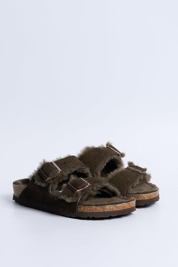 Ciabatta Arizona Shearling Marrone Donna - 4