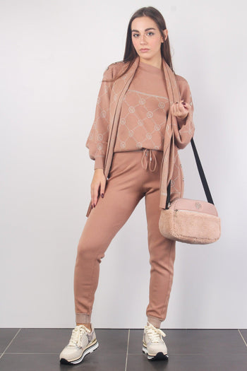 Pantalone In Maglia Polsino Pink Sand - 6