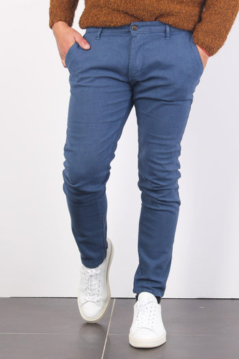 Chino Micro Puntinato Avio - 2