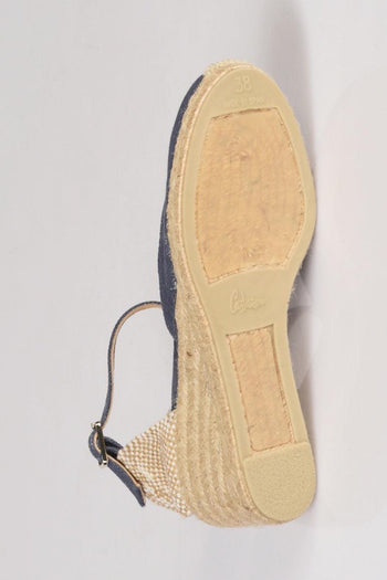 Espadrillas Zeppa Blu Chiaro Donna - 7