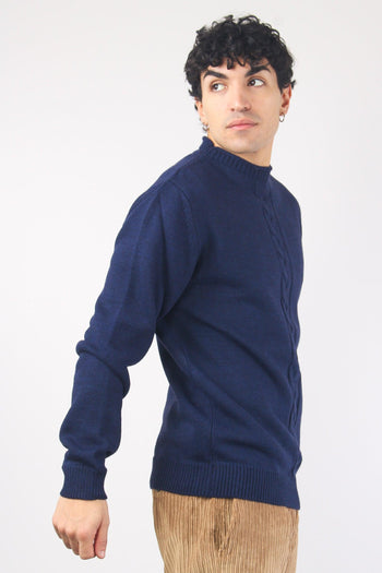 Maglia Treccia Blu - 4