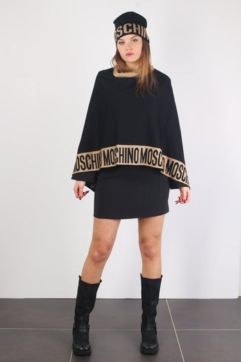 Poncho Logo Lurex Nero/oro - 3