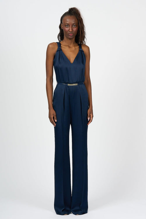 Tuta Pino Satin Blu Scuro Donna