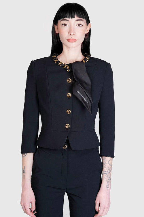 Giacca con catena e foulard