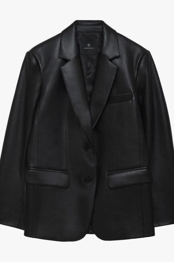 Giacca Nero Donna in pelle riciclta - 4