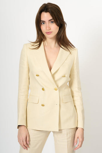 Tailleur Lino Ecru Donna - 5