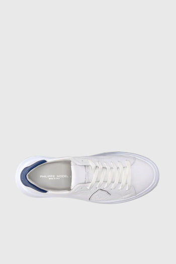 Sneaker Temple West Pelle Bianco/Blu - 5