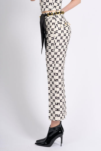 Pantalone Trombetta Logo Burro/nero Donna - 4