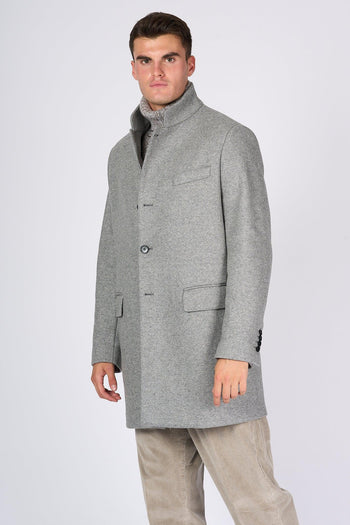 Cappotto Lana Grigio Chiaro Uomo - 3