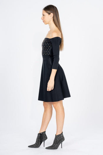 Abito Maglia Nero Donna - 5