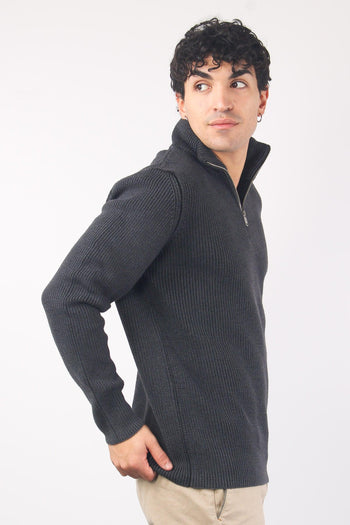 Maglia Mezza Zip Costa Inglese Nero - 4