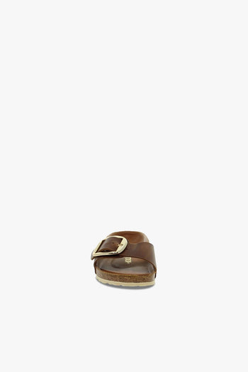 Sandalo basso MADRID BIG BUCKLE in pelle cuoio - 4