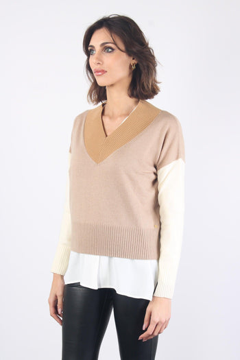 Databile Maglia Sollo V Beige/cammello - 3