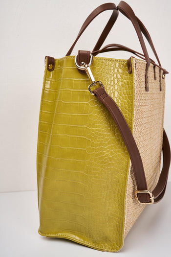 Borsa Felicia medium paglia e cocco - 3