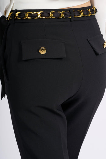 Pantalone Trombetta Nero Donna - 5
