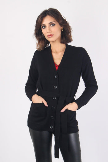 Isola Cardigan Over Riga Nero - 6