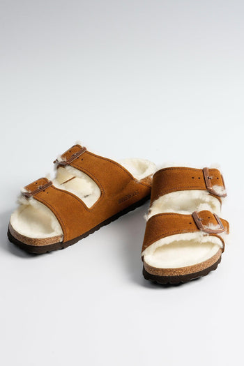 Ciabatta Arizona Shearling Cammello Donna - 6