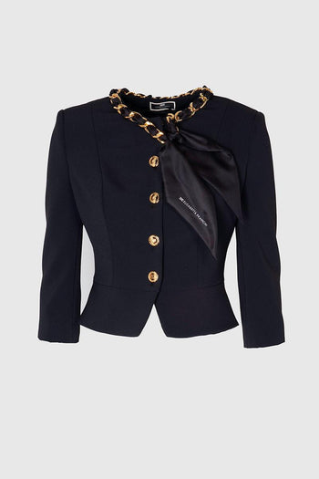 Giacca con catena e foulard - 6