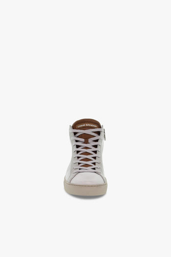 Sneakers HIGH TOP ESSENTIAL in pelle bianco e blu - 4