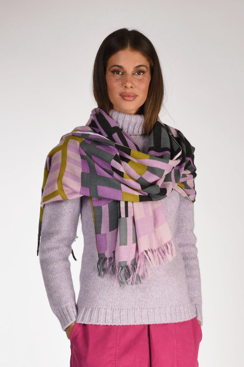 Sciarpa Stampata Multicolor Donna