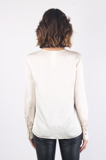 Dinamo Blusa Scollo V Bianco - 3