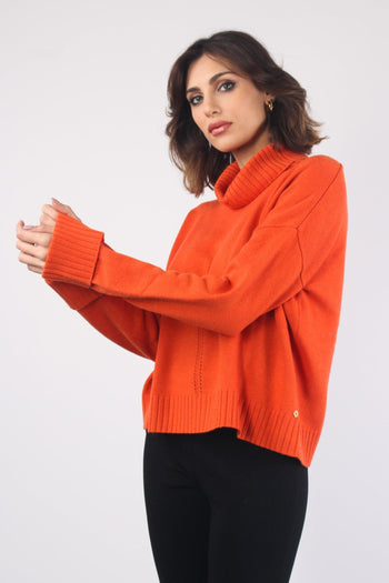 Sera Maglia Collo Alto Arancio - 2
