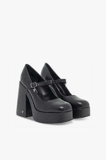 Scarpa con tacco KISSES BLACK SOPHIA in pelle nero - 5