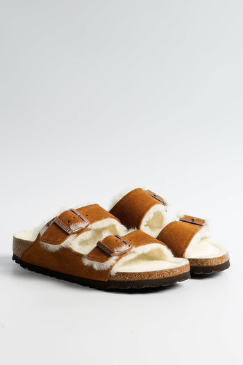 Ciabatta Arizona Shearling Cammello Donna - 3