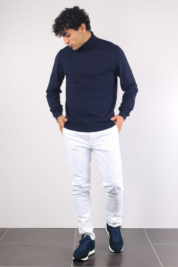 Maglia Collo Alto Basica Navy Blue - 3