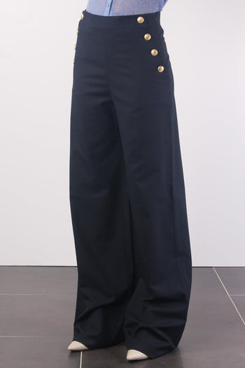 Cammeo Pantalone Palazzo Bot Blu - 3