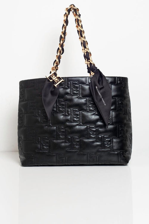 Shopper grande con catena e foulard