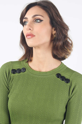 Linda Maglia Costina Bottoni Dill - 6