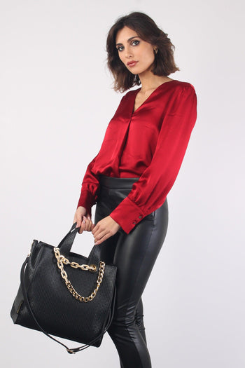 Dinamo Blusa Scollo V Rosso - 8