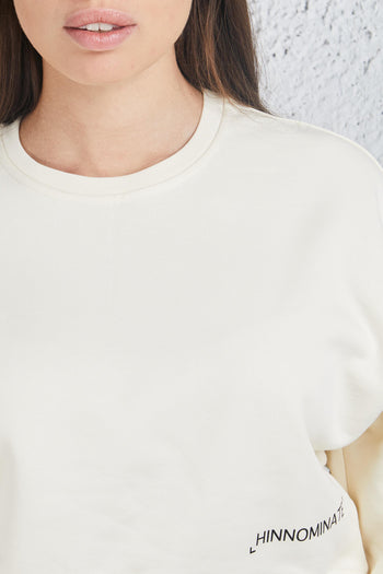 Felpa Cropped Giallo Donna - 7