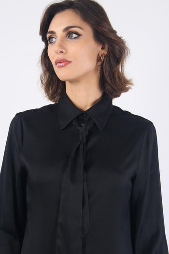 Abito Camicia Con Cravatta Nero - 7