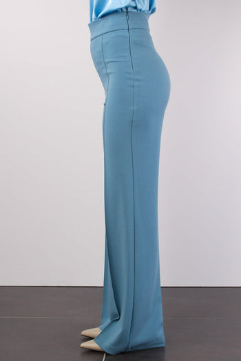 Pantalone Palazzo Crepe Azzurro - 5