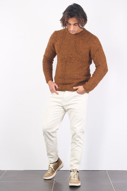 Pantalone 5 Tasche Panna
