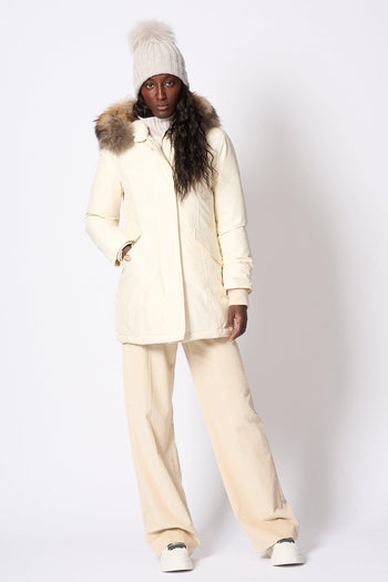 Arctic Racoon Parka Latte Donna - 8