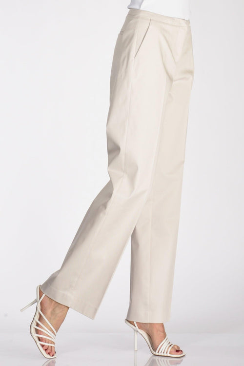 Pantaloni Justine Bianco Naturale Donna