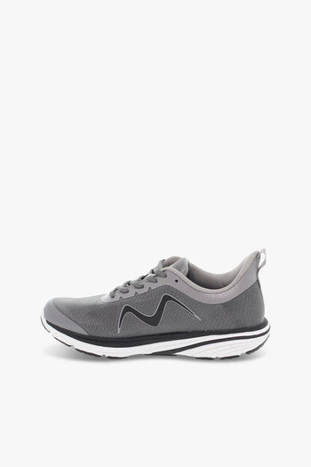 Sneakers SPEED-1200 LACE UP RUNNING W in tessuto e ecopelle grigio e nero - 3