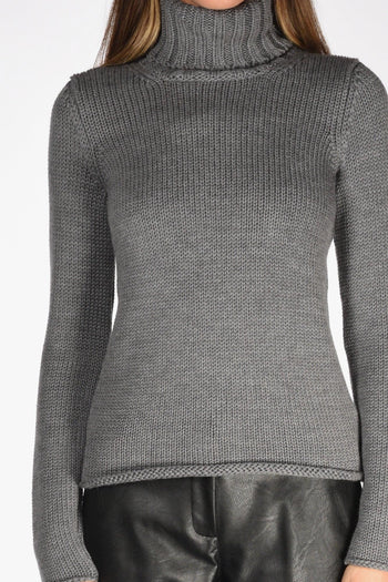 Slowear Maglia Collo Alto Grigio Donna - 3