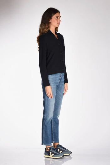 Maglia Cardigan Blu Donna - 4