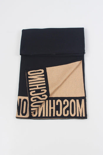 Poncho Logo Lurex Nero/oro - 4
