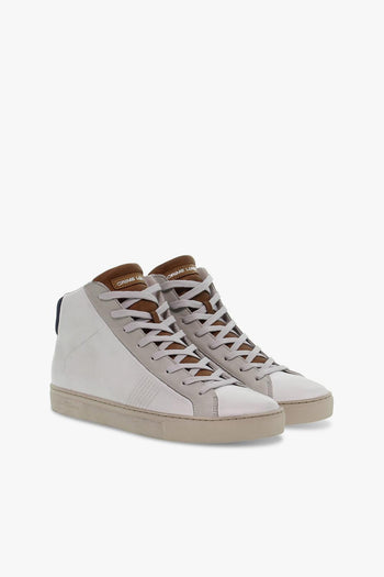 Sneakers HIGH TOP ESSENTIAL in pelle bianco e blu - 5