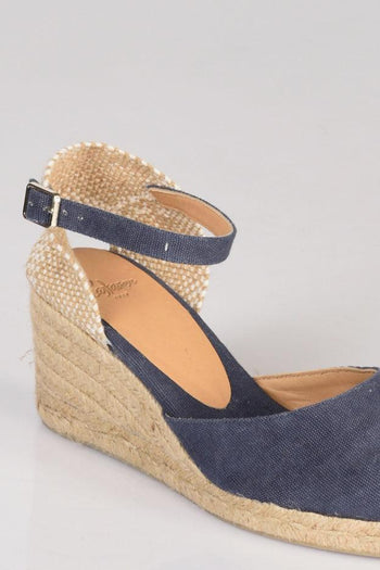 Espadrillas Zeppa Blu Chiaro Donna - 4